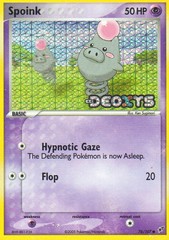 Spoink - 76/107 - EX Deoxys Logo Stamp Promo Holo