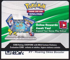 XY Roaring Skies: Unused Booster TCGO Online Code Card