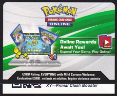 XY Primal Clash: Unused Booster TCGO Online Code Card