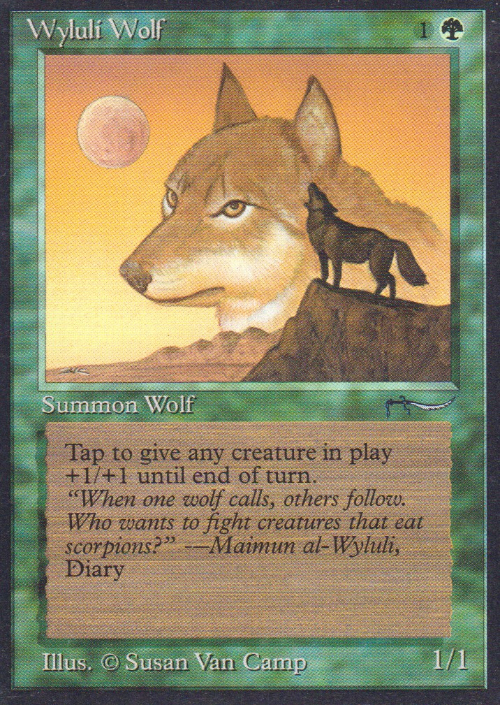 Wyluli Wolf (V1: DARK COLORLESS MANA SYMBOL)