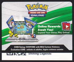 Shining Legends: Unused Booster TCGO Online Code Card