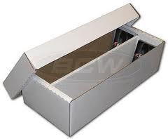 1600 Count Cardboard Storage Box - White with 2 rows