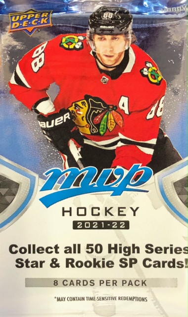 2021-22 Upper Deck MVP NHL Hockey Hobby Pack