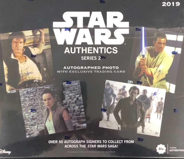2019 Topps Star Wars Authentics Autographed Photo & Trading Card Series 2 Box