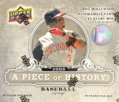 2008 Upper Deck A Piece of History MLB Baseball Hobby Box