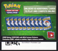 Forbidden Light: Unused Booster Pack TCGO Code Card