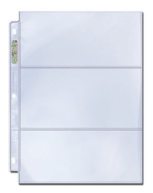 Ultra Pro 3-pocket Platinum Series 3 1/2 x 7 1/2 Pages (100ct.)