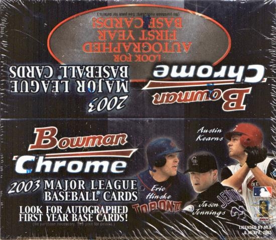 2003 Bowman Chrome MLB Baseball Retail Box