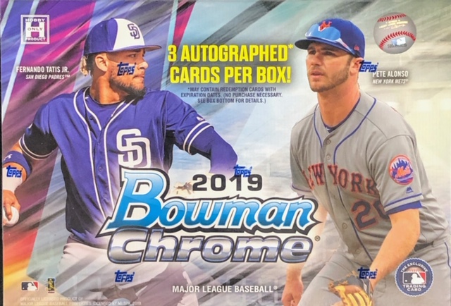2019 Bowman Chrome MLB Baseball HTA Jumbo Box
