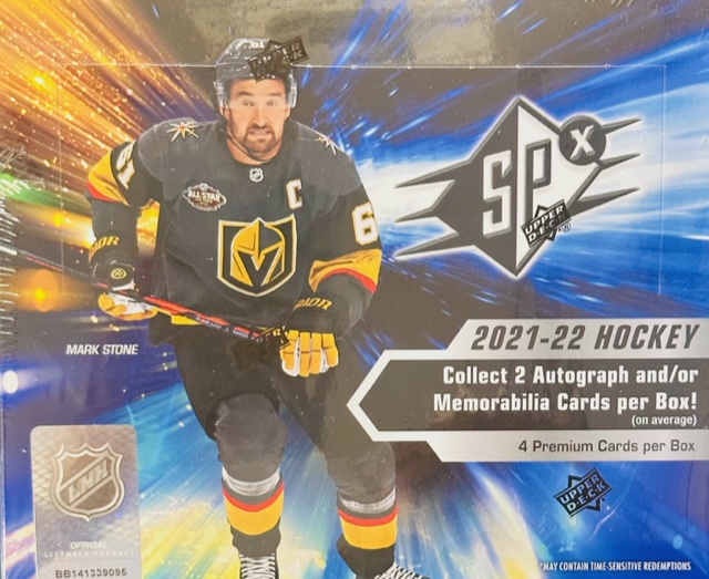 2021-22 Upper Deck SPx NHL Hockey Hobby Box