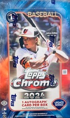 2024 Topps Chrome MLB Baseball Update Series Hobby Box