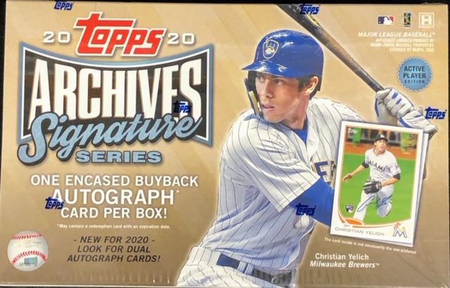 2020 Topps Archives Signature Series MLB Baseball Hobby Box - Active Player Edition