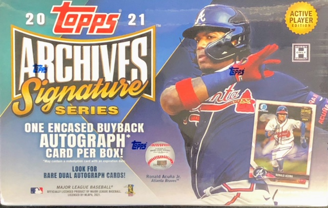 2021 Topps Archives Signature Series Baseball Hobby Box - Active Player Edition