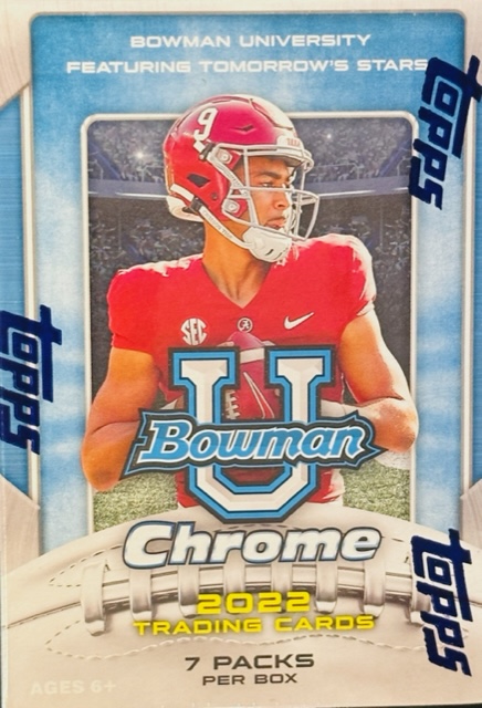2022 Bowman Chrome University Football Blaster Box