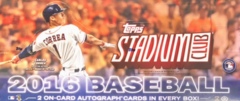 2016 Topps Stadium Club MLB Baseball Hobby Box