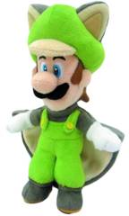 SUPER MARIO BROS FLYING SQUIRREL LUIGI 9IN PLUSH