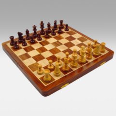Chess Set (Folding in Walnut Finish)