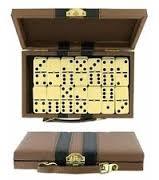 Classic Dominoes colored Double Nine Attache Case