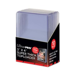 3 x 4 Super Thick 200PT Toploader 10ct