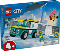 LEGO City  Emergency Ambulance and Snowboarder #60403