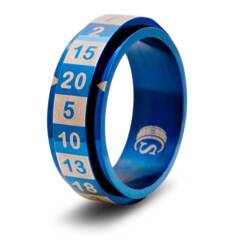 DICE RING BLUE 10