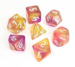 DICE 7 GLITTER ORANGE/RED