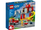 City  Fire Station and Fire Truck