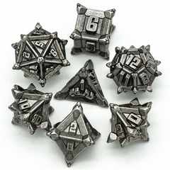 DICE 7 METAL PINWHEEL SILVER
