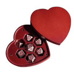 DICE 7 HEART GRAY/RED
