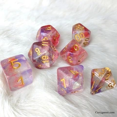 DICE 7 GLITTER PURPLE/RED