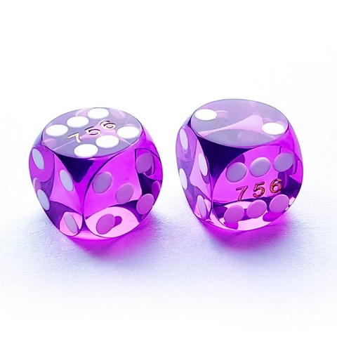 DICE 7 CORNER CUT PURPLE