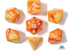 DICE 7 ACRYLIC ORANGE/YELLOW