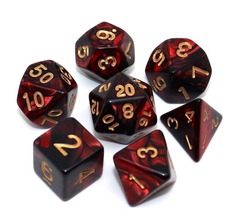 DICE 7 GLITTER RED/BLACK
