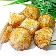 DICE 7 PATTERN YELLOW FLOWER