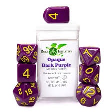 DICE 7 PURPLE BLACK YELLOW