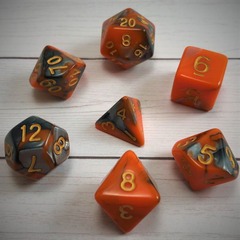 DICE 7 GOLD FOIL ORANGE/GRAY
