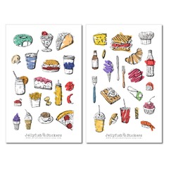 STICKER NOTE SET JUNK FOOD
