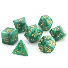 DICE 7 SWIRL GREEN