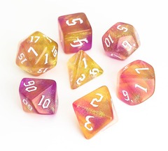 DICE 7 GLITTER PURPLE/ORANGE