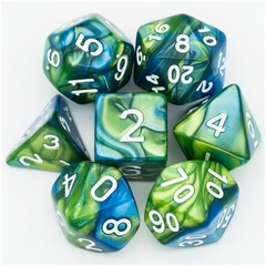 DICE 7 MIXED BLUE/GREEN