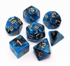 DICE 7 GLITTER BLACK/BLUE