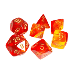 DICE 7 TRANSPARENT RED/YELLOW