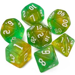 DICE 7 GLITTER YELLOW/GREEN