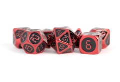 DICE 7 HOLLOW METAL BLACK/RED