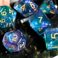 DICE 7 GLITTER PURPLE/CYAN