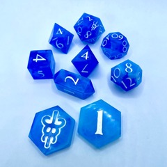 DICE 7 SWIRL BLUE