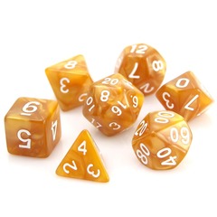 DICE 7 SWIRL WHITE GOLDEN