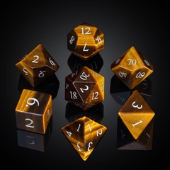 DICE 7 ACRYLIC CLOUD TIGER EYE