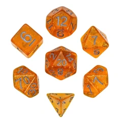DICE 7 GLITTER MINI ORANGE