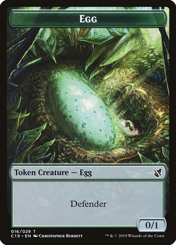 Egg Token 0/1 Defender (Set aléatoire)